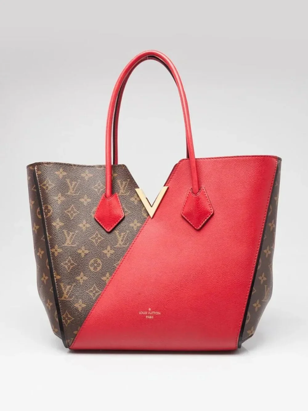 Louis Vuitton Monogram Canvas and Cerise Leather Kimono MM Tote Bag